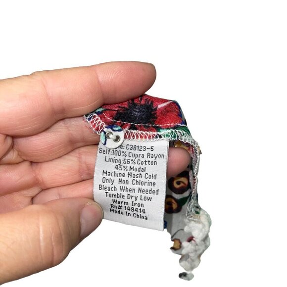 Johnny Was Womens Dress Size Small Multicolor Matana Kaftan Floral Pure Rayon - Picture 5 of 8